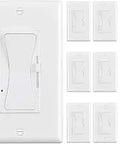 Ten Pack White 0 To 10V LED Dimmer Switch Kit For Dimmable LED CFL Halogen And Incandescent Bulbs, single pole or 3 way install