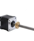 Nema 17 Stepper Motor with Built In 300mm T8 Lead Screw Bipolar 1.7A 40Ncm Holding Torque 42x42x40mm Body, side view