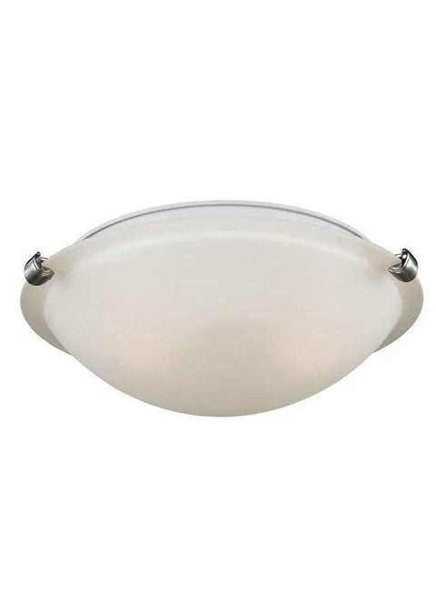 Seagull Two Light White Ceiling Flush Mount Fixture With Aluminum Construction Wet Location Rated cETL Listed Dope Modern Light