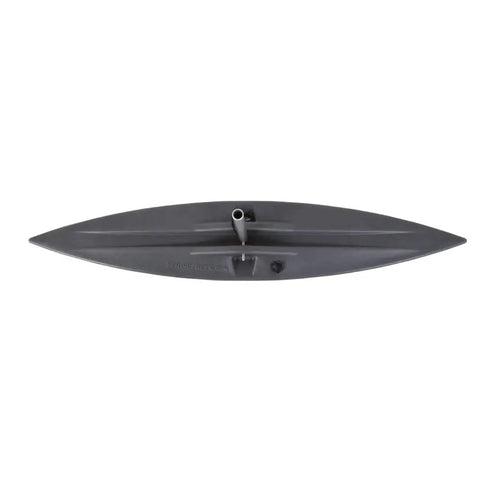 Top view of gray float from Hydrodynamic Canoe Stabilizer Float Kit With Gray Floats Adjustable Universal Receiver Fit Low Drag