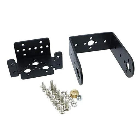 Bolsen two-set black metal pan-tilt servo brackets with screws and spacers for MG995