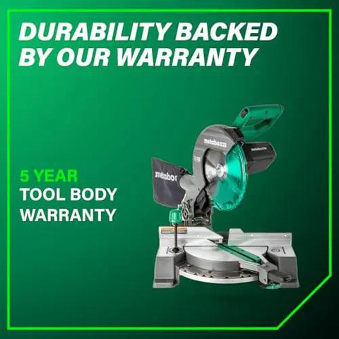 10 Inch Single Bevel Compound Miter Saw With 15 Amp Motor For Fast Clean Pro Grade Cuts 0 To 45 Degree Bevel 5000 RPM Xact Cut