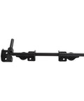 12 Inch Heavy Duty Carbon Steel Ground Drop Gate Latch With Rust Resistant Black Finish side view for double yard fence doors.