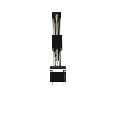 Top Shelf Precision Stage D Ball Screw Linear Actuator Module With Butter Smooth Motion SFU1204 showing guide rail and screw.