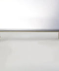 Front view of 18 Inch One Sided Modern Door Handle In Stainless Steel With Chrome Mirror Polish Finish Slick Flat Bar Pull