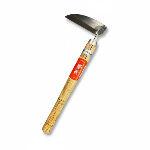 Hounen Miyawaki Japanese Weeding Sickle Twisted Stainless Kama Weeder With 4.7 Inch Blade And 13 Inch Wood Handle Root Cutter For Garden Beds Crabgrass Made In Japan