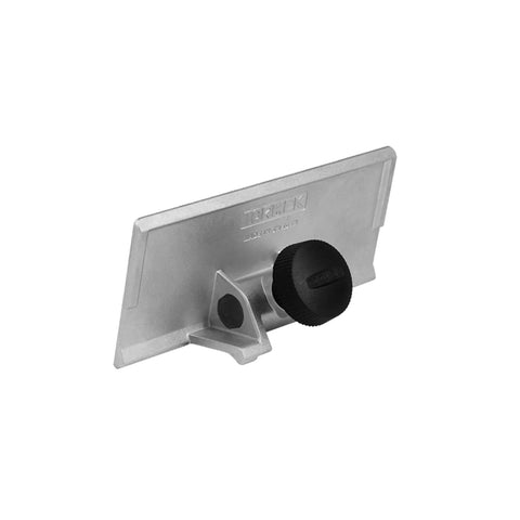 Side view of Pro-Grade Scissors Sharpening Jig with 60 Degree Angle showing clamping mechanism, compatible with T-2 T-4 T-8 systems.