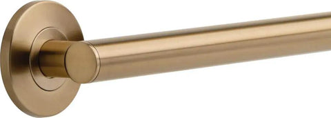 Close-up of 18 Inch Shower Grab Bar For Seniors Wall Mounted Heavy Duty Safety Handle ADA Compliant Champagne Bronze Finish