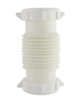Flexible Extension Plumbing Coupling For 1.5 Or 1.25 Inch Inlets With Reducer Washer White Polypropylene Double Slip Joint Easy Install
