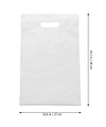 100 Pack White Poly Mailer Bags Thickened Lightweight Envelopes With Strong Adhesive Seal For Clothing Shipping And Small Business Mailers Leakproof Rainproof Quick Seal Design, showing single bag dimensions