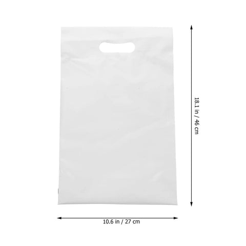 100 Pack White Poly Mailer Bags Thickened Lightweight Envelopes With Strong Adhesive Seal For Clothing Shipping And Small Business Mailers Leakproof Rainproof Quick Seal Design, showing single bag dimensions