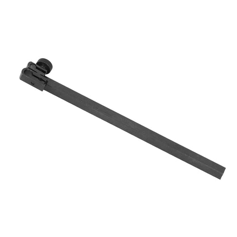 Side view of Aramox aluminium alloy height adaptor shaft extender clamp in black