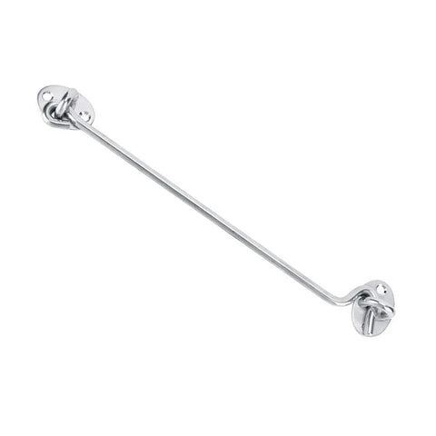 Lecheer 3PCS 10in Cabin Privacy Hook Eye Latch Lock Stainless Steel Solid Gate Hooks Hasp for Window close-up view