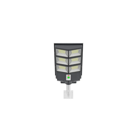 Front view of Lit Solar Street Light 300W Outdoor LED with motion sensor and remote control showing LED panels.