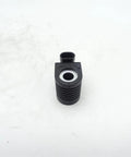 Suvip KV23085 solenoid valve coil, black ribbed plastic housing with metal center bore and top connector