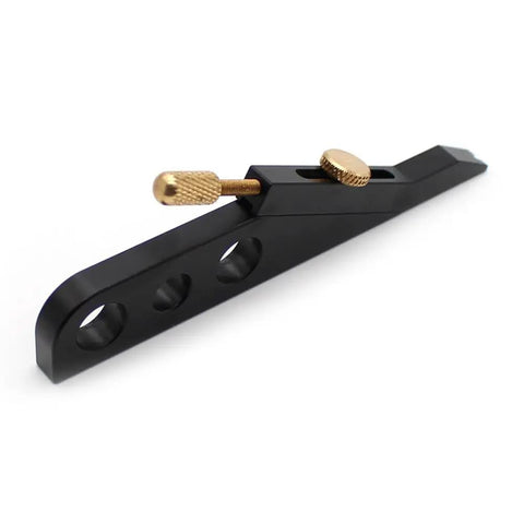 Pro Level Guitar Nut Scribe Tool And Dead On Saddle Height Marker For Acoustic Classical Repairs Durable Aluminum And Brass Build Black Grip