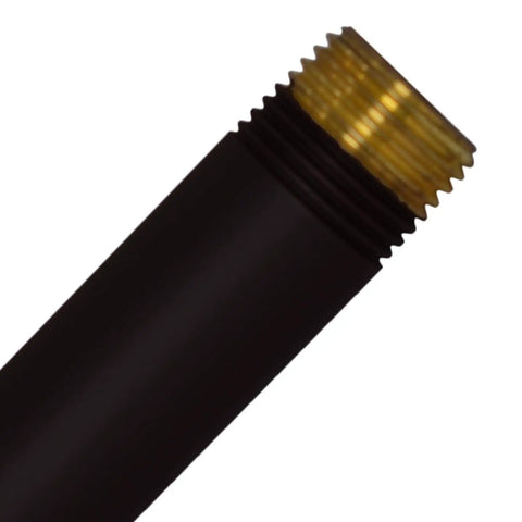 One Half Inch IPS To Twelve Inch Ceiling Mounted Shower Arm With Flange Matte Black Finish Solid Brass Construction Lead Free Premium Flange Ideal For Modern Bathrooms