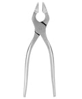 Leather Flat Pliers For Crafting And Strap Crimping, adjustable jaw for leatherwork, shown in metal workhorse steel with strong bite power.