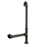 Clawfoot Tub Waste And Overflow Drain In Oil Rubbed Bronze, Heavy-Duty Brass Construction With Anti-Tarnish Finish, upright view