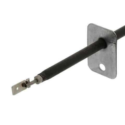 Close-up of Broil Element Replacement for Frigidaire Range Models PLE FEF GLE GSE 790, metal heating element tip and bracket.