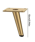 Brushed Gold 10cm Furniture Leg Set 4 Pack For Coffee Tables Sofas TV Cabinets Chairs And Ottomans Mid Century Modern Style Upgrade