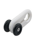 30 Pcs Ceiling Roller Curtain Fittings Slick Silent Dual Wheel Design Smooth Operator Glide for wardrobe use with durable plastic.