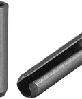 Slotted Spring Pins Set 5mm By 20mm Smooth Finish 65Mn Steel Assortment Kit 50 Pieces For Small Machine Projects DIY Hobbyist Use Durable Axial Positioning Pins For Quick Precise Fits