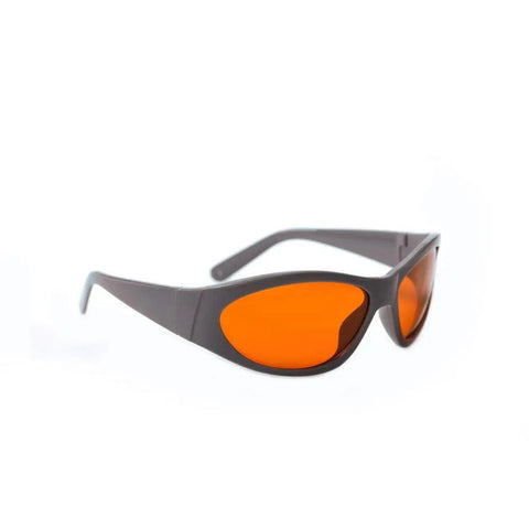 Heavy Duty Laser Safety Glasses For 532Nm And 1064Nm Beams Providing Rock Solid Optical Density Eye Protection Goggles in orange lenses design.