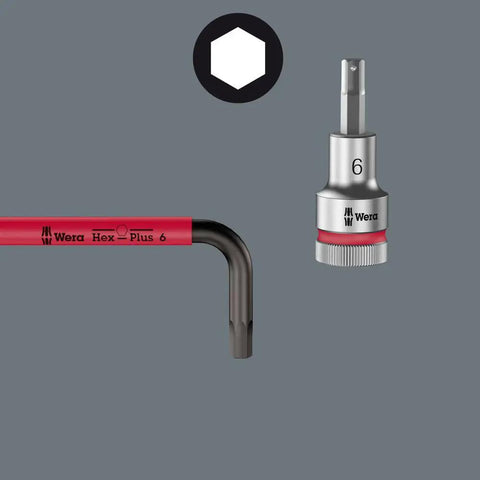 Hex-Plus 9-Piece Multicolor Imperial 2 L-Key Set close-up on red color-coded key and wear-resistant markings