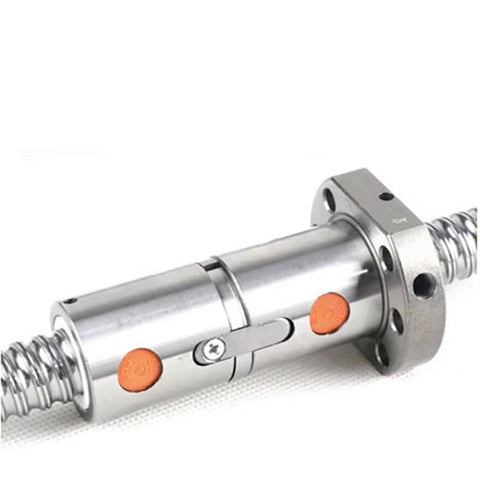 CNC Ball Screw With Flange 25mm Guide, 200mm To 2500mm Length, Lead Pitch 5mm Or 10mm, Single Nut Or Double Nut, Right Hand Threads, flange ball screw with nut