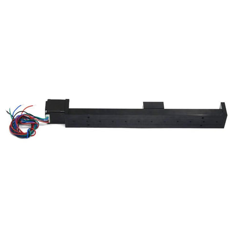 200Mm Mini Linear Rail Guide Lead Screw T6x1 with Nema 11 stepper motor, black linear actuator for CNC automation.