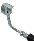 Close-up of Left Hand Drive Hydraulic Steering Hose replacement metal connector part, fits GJ6A-32-420E, 2002-2007, 1.8L-2.3L engines