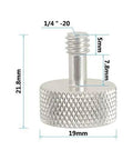 1/4-20 Thumb Screw Button Head Cap Screw Brass Nickel Plated Two-Piece Camera Accessory Replacement For Tripods And Mounts