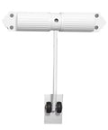 No Fuss Easy Install Adjustable Door Closer With Quiet Soft Closing Action Dual Spring System Aluminum Alloy Construction 180 Degree Swing White