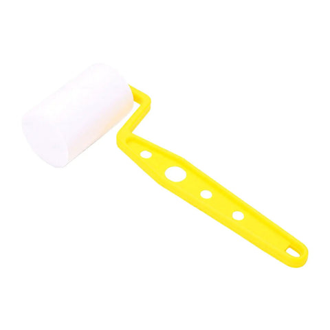 Complete Furniture Glow Up Paint Roller Kit With Mini Rollers And Sponge Brushes For Cabinet Refinishing High Density Foam Tool with yellow handle.