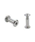 Top Tier 20 Piece M4 X 10 Millimeter Socket Cap Bolts And Secure Thread Binding Post Screws Crafted From Rust Resistant Stainless Steel With A Sweet Match M2.5 Hex Key For No Sweat Assembly close-up of two stainless steel M4 x 10mm socket cap bolts.