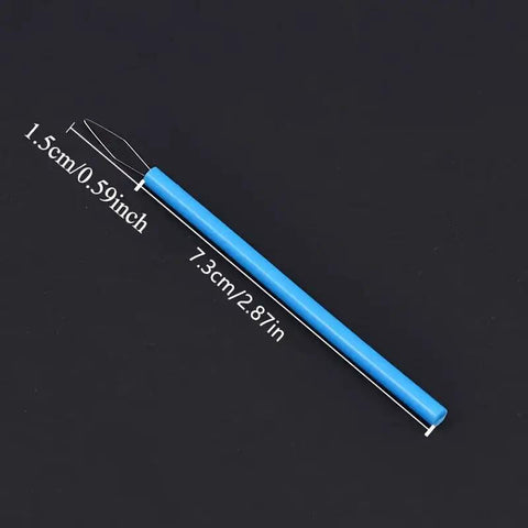 Blue threader from 5 Piece Needle Threading Tool Set For Sewing Beading And Crafting Easy Threading Guides To Help Thread Through Needle Eyes