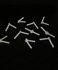 Durable Plastic Needle Hinge Pins For RC Planes And Helis 2.5x43mm 10 Pack on black background