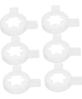 Six Pointed Star Ice Cream Nozzle Caps Set For Commercial Soft Serve Machines, precise shaping tips, white durable material