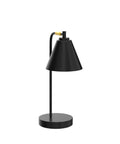 3 Way Dimmable Touch Desk Lamp With 2 USB Ports And AC Outlet, Bedside Nightstand Reading Light With Flexible Head, Farmhouse Black Table Lamp