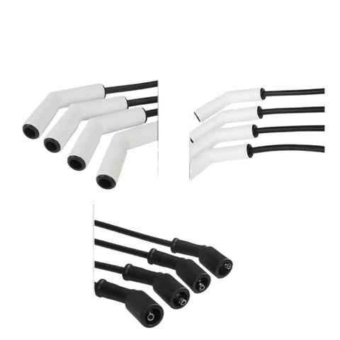 Premium Spark Plug Wire Sleeve Kit Fits GM LS LT Gen Engines Like LS2 LS3 LS4 LS7 8 Pcs Durable High Heat Replacement For Hot Rods And Muscle Cars, white and black sleeves
