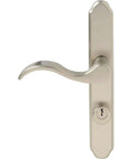 Serenade Mortise Keyed Lever Lock Set With Deadbolt For Screen And Storm Doors Satin Nickel Finish Non Handed For Left Or Right Swing