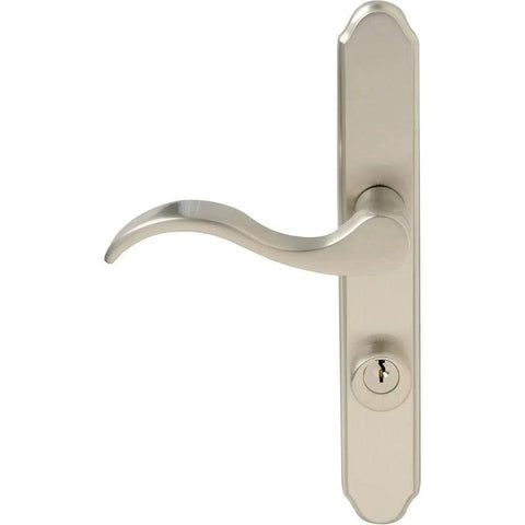 Serenade Mortise Keyed Lever Lock Set With Deadbolt For Screen And Storm Doors Satin Nickel Finish Non Handed For Left Or Right Swing