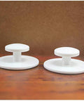 Self-Stick Drawer Knobs And Pull Handles Set 10 Pcs White Plastic ABS No Glue Required Peel And Stick shown on a table surface