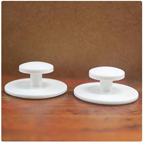 Self-Stick Drawer Knobs And Pull Handles Set 10 Pcs White Plastic ABS No Glue Required Peel And Stick shown on a table surface