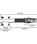 Secure Your Daily Rig With This Motion Activated Steering Wheel Lock Featuring A Smart Vibration Alarm That Screams When Snatchers Mess With Your Ride. Compatible With Chevrolet Volt Bolt Euv And Blazer Ev Models. - Dimensions and materials of the steering wheel lock.