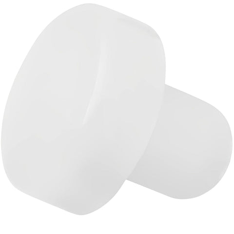 Silent Glide Swivel Rocker Chair Bumpers Built With Hella Durable Nylon Floor Protectors Featuring A Wide 1/2 Inch Foot And A Tight 1/4 Inch Stem To Keep Your Outdoor Setup Rolling Smooth In A Clean White 25 Pack, close-up of a white nylon bumper.