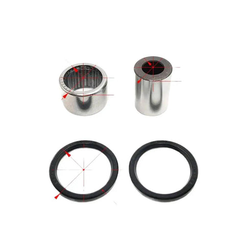 Pro Rear Shock Absorber Link Triangle Arm Maintenance Kit Oil Seal Needle Roller Bearing Fits EXC 125 250 300 450 525 2010 To 2023 close-up of bearings and seals