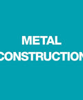 Graphic text highlighting 'Metal Construction' background for Full Size Zinc Pistol Grip Garden Hose Nozzle With Threaded Front Silver Metal Construction Beefy Heavy Duty Water Sprayer With Flow Control Dial And Rear Control For Cleaning Tasks.