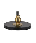 Base of 61 Inch Black And Brass Gold Metal LED End Table Floor Lamp, Sleek Modern Contemporary Iron with gold accent